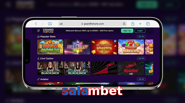 Main screen of Salambet ios page for PK players